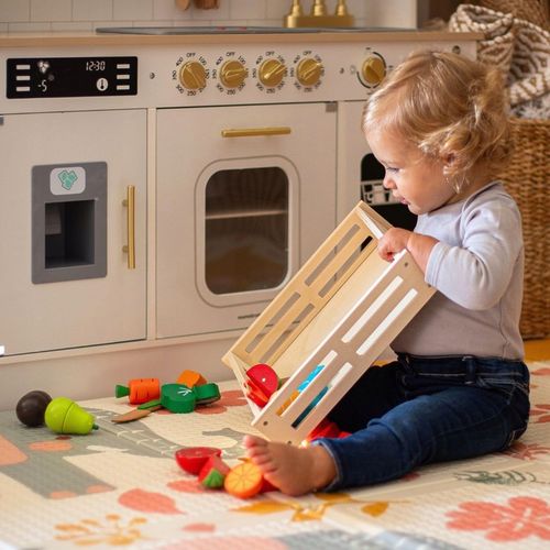 Drewniane Owoce i Warzywa Do Krojenia Zestaw XXL ze Skrzynką 17 elementów na Arena.pl