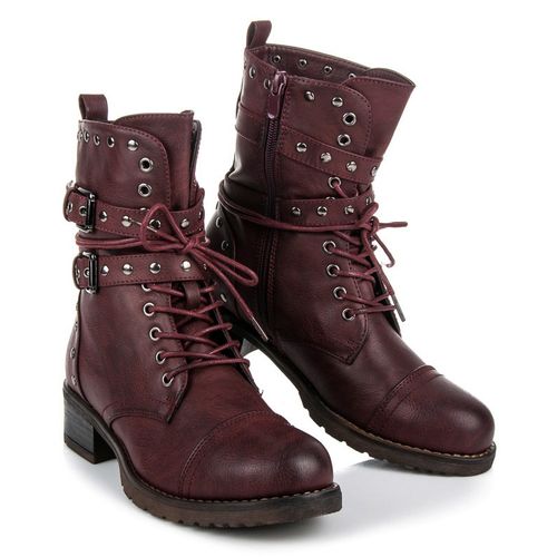 Modne Bordowe Workery r.37 na Arena.pl