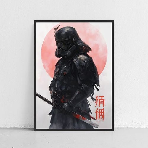 Plakat cyfrowy do wydruku samuraj na Arena.pl