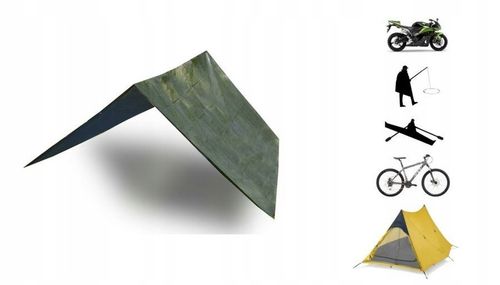 Tarp podłoga mocna płachta namiot 3x3 wodoodporny na Arena.pl