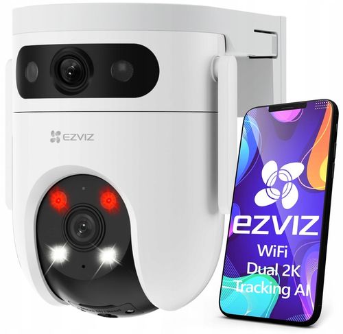 Zestaw Monitoringu WiFi EZVIZ 2 Kamery 6Mpx (3MP+3MP) Obrót 360° NVR 8CH na Arena.pl