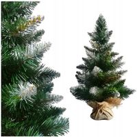 Choinka sztuczna SOSNA GÓRSKA DIAMENTOWA BIAŁA 60 cm + stojak juta