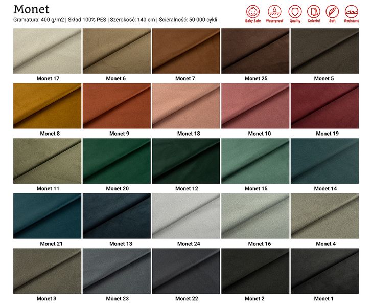 Łóżko tapicerowane z pojemnikiem ROSSA 140x200 zdjęcie 4