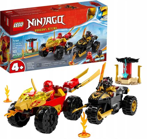 71789 - lego ninjago - bitwa samochodowo-motocyklowa między kaiem a rasem na Arena.pl