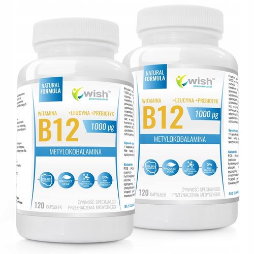 WITAMINA B12 1000µg METYLOKOBOLAMINA 240KAP WEGAN na Arena.pl