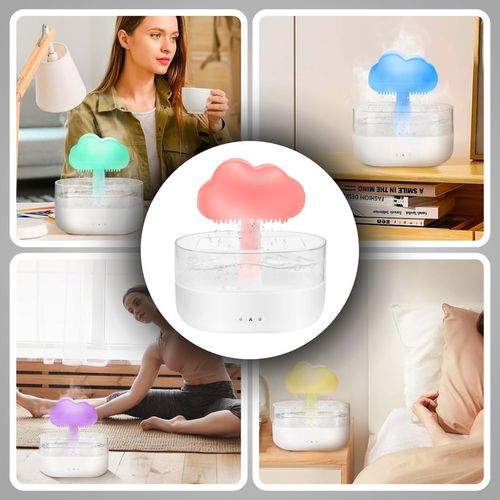 DUŻY NAWILŻACZ POWIETRZA DYFUZOR AROMATERAPIA GRZYBEK LAMPKA NOCNA LED na Arena.pl