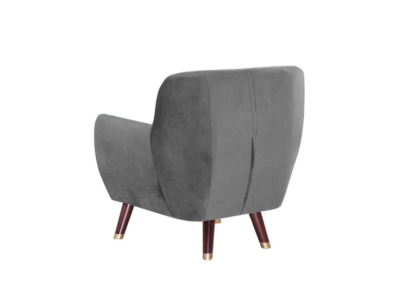 Fotel welurowy szary BODO zdjęcie 5