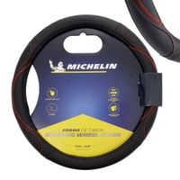 MICHELIN Pokrowiec na kierownicę "M" 36,8-39,4 cm, czarny-czerwona nitka