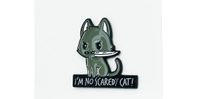 Kotek I'm no scaredy cat - Zabawna Przypinka Pin
