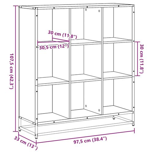 Regał, brązowy dąb, 97,5x33x107,5 cm na Arena.pl