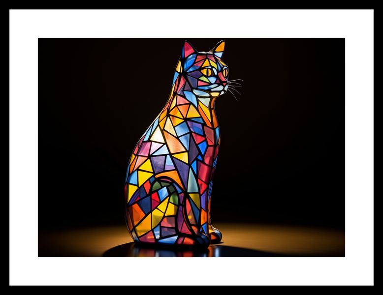 Plakat 35x25cm Koci Witraż zdjęcie 3