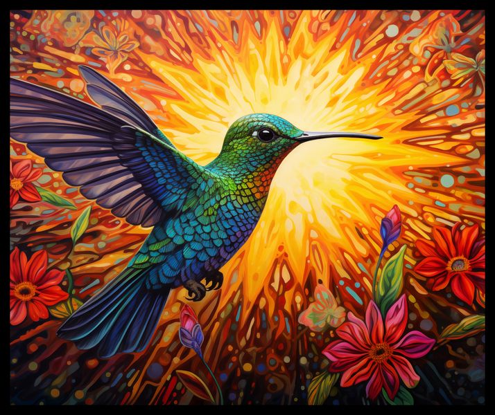 Plakat 60x50cm Koliber Barw zdjęcie 2