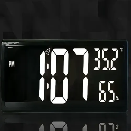 Zegar budzik elektroniczny led stojący wiszący temperatura wilgoć na Arena.pl