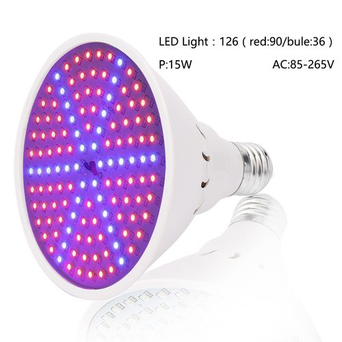DUŻA ŻARÓWKA LED E27 GROW 126 led 15W DO ROŚLIN na Arena.pl