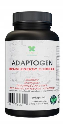 ADAPTOGEN ENERGIA SKUPIENIE PAMIĘĆ KONCENTRACJA AKTYWNOŚC 60kaps 1m-c LANCO na Arena.pl