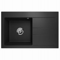ZLEWOZMYWAK GRANITOWY LAVELLO LUXOR 1.0 CZARNY PRAWY