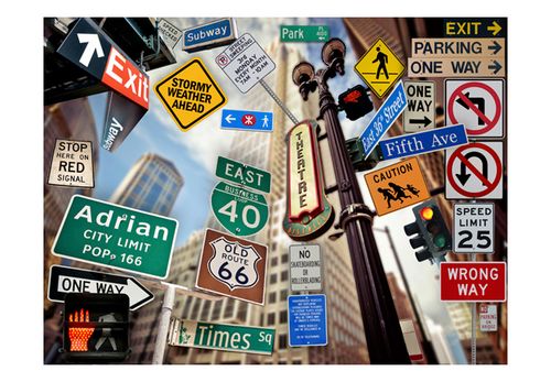 Fototapeta - New York signposts 400x309 na Arena.pl