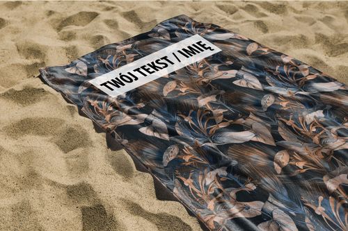 RĘCZNIK Liście z twoim dowolnym tekstem 150x70cm 041H na Arena.pl