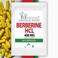 Berberyna HCL 400mg 60kaps BERBERINE ODCHUDZANIE CUKRZYCA REGULUJE CUKIER