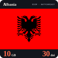 Karta eSIM Internet Albania 10 GB na 30 dni - bez rejestracji