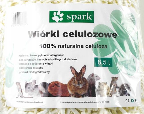 SPARK Wiórki Celulozowe Ściółka Naturalna Podłoże Dla Gryzoni Królika 17 l na Arena.pl