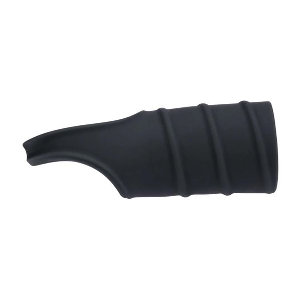 Silicone Cockring And Ribbed Sleeve - Black zdjęcie 4