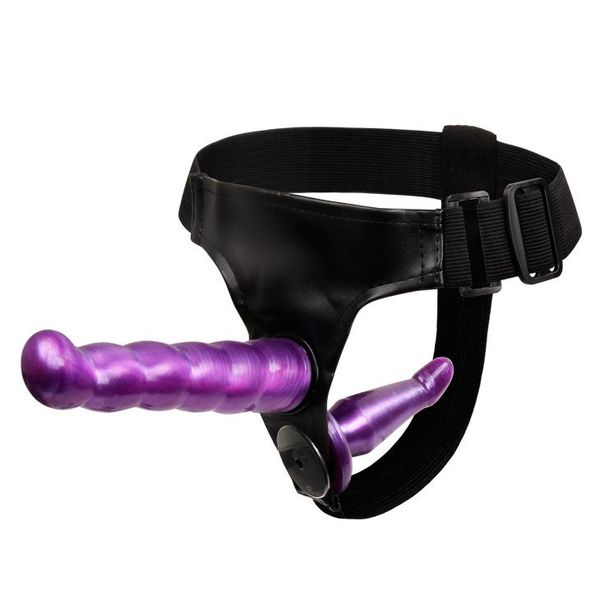 Podwójny Damski Sztuczny Członek - Dildo Na Paskach Ultra Female Harness zdjęcie 2