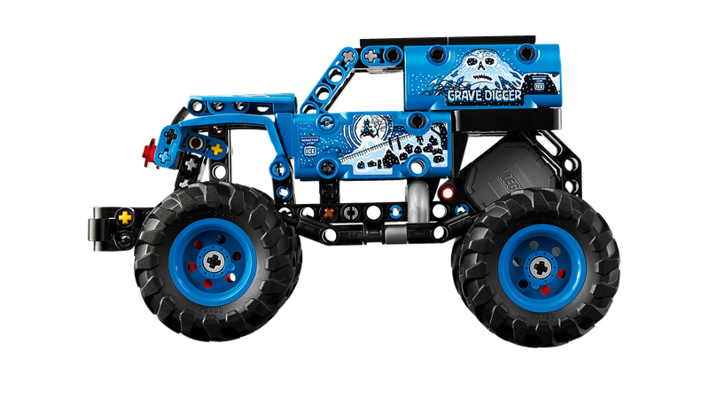 LEGO Technic 42219 Monster Jam Grave Digger Ogień i lód Napęd Pull-back zdjęcie 5