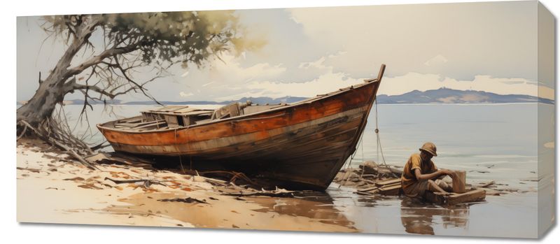 Obraz 90x40cm Spokój Przybrzeża zdjęcie 1