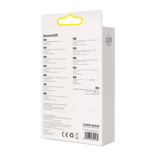 kabel usb do ip baseus crystal shine, 2.4a, 1.2m (różowy) na Arena.pl