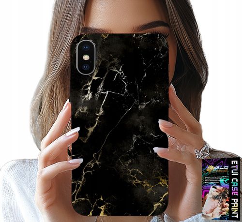 ETUI DO IPHONE X / XS - KAMIENNE ELEGANCKIE WZORY FUTERAŁ CASE na Arena.pl