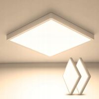 LAMPA ŁAZIENKOWA SUFITOWA PLAFON BIAŁY KWADRATOWY 3000K DO SALONU 2-PAK