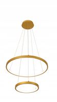 Lampa SILVA I wisząca złota 2 ringi 20/40cm żyrandol Kinkiet LED 35W Wobako