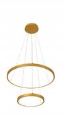 Lampa SILVA I wisząca złota 2 ringi 20/40cm żyrandol Kinkiet LED 35W Wobako