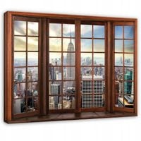 Obraz Na Płótnie Do Sypialni Salonu Okno 3D 100x70