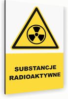 Tabliczka znak informacyjny 20x15 Biała SUBSTANCJE RADIOAKTYWNE Dibond