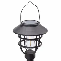 Lampa ogrodowa solarna w stylu retro wbijana lub wisząca 37,5 Ø10 cm