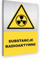Tabliczka znak informacyjny 30x20 SUBSTANCJE RADIOAKTYWNE Nierdzewna