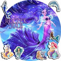 OPŁATEK NA TORT 20CM - SYRENKA SYRENKI + IMIĘ + ! 15CM 18CM