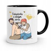 Dla Tatuażystki Tatuażysty Tatuatora Kubek Czarny Z Nadrukiem Ze Zdjęciem