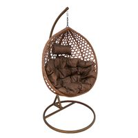 FOTEL WISZĄCY FOTEL OGRODOWY HUŚTAWKA OGRODOWA DO SALONU MARTINA BRĄZOWY
