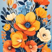 Plakat 70x70cm Kwiatowy Majestat