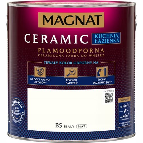 MAGNAT CERAMIC KUCHNIA ŁAZIENKA 2,5L - B5 BIAŁY (dawniej: B5 CZYSTA BIEL) na Arena.pl