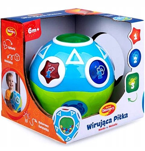 INTERAKTYWNA WIRUJĄCA PIŁKA EDUKACYJNA MÓWI PO POLSKU 6m+ na Arena.pl
