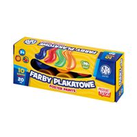 Farby plakatowe ASTRA 10 kolorów 20 ml szkolne dla dzieci