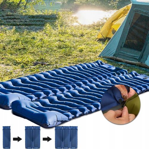 MATA SAMOPOMPUJĄCA MATERAC KARIMATA TURYSTYCZNA Z PODUSZKĄ NAMIOT KEMPINGU na Arena.pl