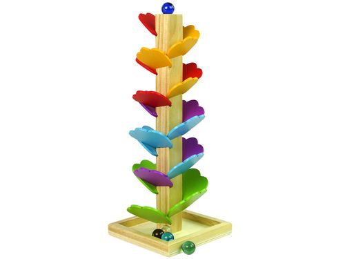 Drewniane Drzewko Tor Kulkowy Zjeżdżalnia Piłeczek Liście na Arena.pl