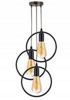 LAMPA sufitowa wisząca ZWIS Edison Loft 3x E27 koło
