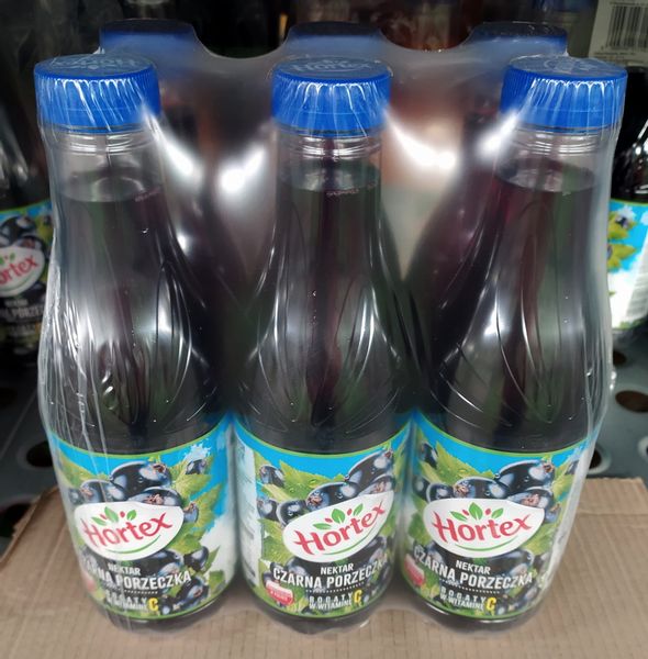 Hortex Nektar Czarna porzeczka PET 1L - karton zdjęcie 1