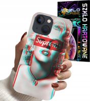 ETUI DO IPHONE 15 PLUS - Monroe MODNE KOBIECE WZORY + SZKŁO